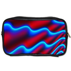 Wave Pattern Background Curve Toiletries Bags 2-side by Celenk