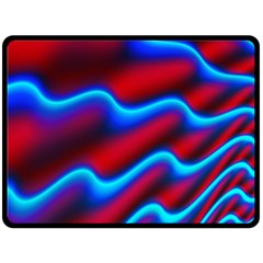 Wave Pattern Background Curve Fleece Blanket (large)  by Celenk