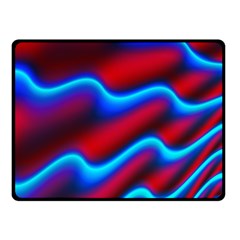 Wave Pattern Background Curve Fleece Blanket (small) by Celenk