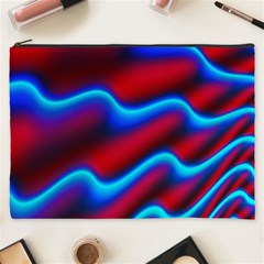 Wave Pattern Background Curve Cosmetic Bag (xxxl)  by Celenk