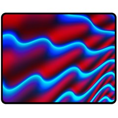 Wave Pattern Background Curve Double Sided Fleece Blanket (medium)  by Celenk