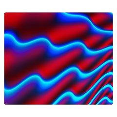 Wave Pattern Background Curve Double Sided Flano Blanket (small)  by Celenk