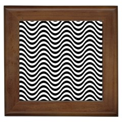 Wave Pattern Wavy Water Seamless Framed Tiles by Celenk