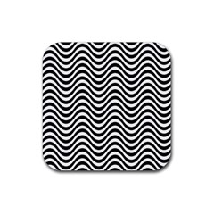 Wave Pattern Wavy Water Seamless Rubber Coaster (Square) 