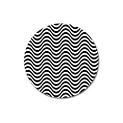 Wave Pattern Wavy Water Seamless Magnet 3  (Round)