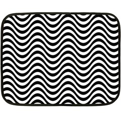 Wave Pattern Wavy Water Seamless Fleece Blanket (Mini)