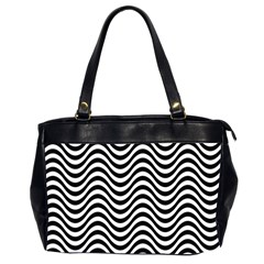 Wave Pattern Wavy Water Seamless Office Handbags (2 Sides) 