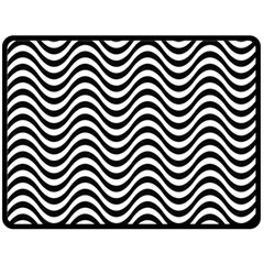 Wave Pattern Wavy Water Seamless Fleece Blanket (Large) 