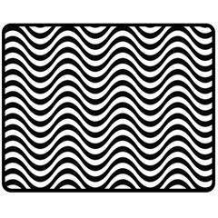 Wave Pattern Wavy Water Seamless Fleece Blanket (Medium) 