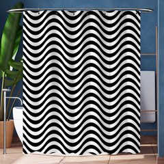 Wave Pattern Wavy Water Seamless Shower Curtain 60  x 72  (Medium) 