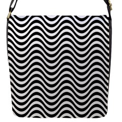 Wave Pattern Wavy Water Seamless Flap Messenger Bag (S)