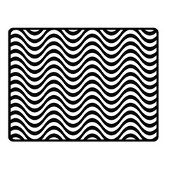 Wave Pattern Wavy Water Seamless Double Sided Fleece Blanket (Small) 