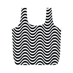 Wave Pattern Wavy Water Seamless Full Print Recycle Bags (M) 