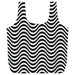 Wave Pattern Wavy Water Seamless Full Print Recycle Bags (L) 