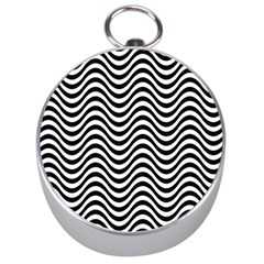 Wave Pattern Wavy Water Seamless Silver Compasses by Celenk