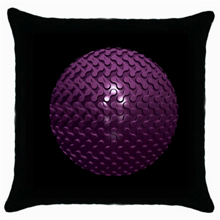 Sphere 3d Geometry Math Design Throw Pillow Case (Black)