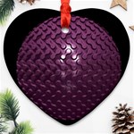 Sphere 3d Geometry Math Design Heart Ornament (Two Sides) Front