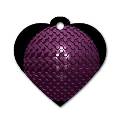 Sphere 3d Geometry Math Design Dog Tag Heart (two Sides) by Celenk