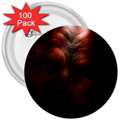 Monster Demon Devil Scary Horror 3  Buttons (100 Pack)  by Celenk