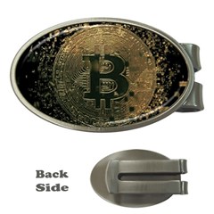 Bitcoin Cryptocurrency Blockchain Money Clips (oval)  by Celenk