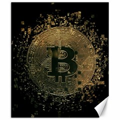 Bitcoin Cryptocurrency Blockchain Canvas 20  X 24   by Celenk