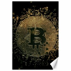 Bitcoin Cryptocurrency Blockchain Canvas 20  X 30   by Celenk