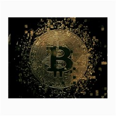 Bitcoin Cryptocurrency Blockchain Small Glasses Cloth (2-side) by Celenk