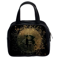 Bitcoin Cryptocurrency Blockchain Classic Handbags (2 Sides) by Celenk