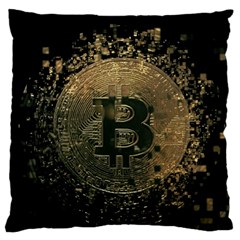 Bitcoin Cryptocurrency Blockchain Standard Flano Cushion Case (one Side) by Celenk