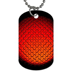 Sphere 3d Geometry Structure Dog Tag (two Sides) by Celenk