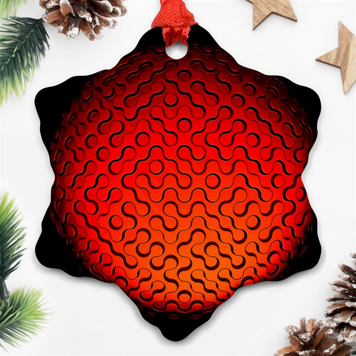 Sphere 3d Geometry Structure Snowflake Ornament (Two Sides)