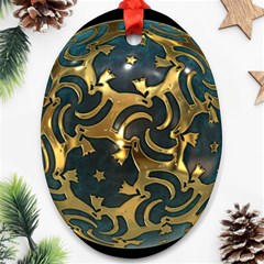 Sphere Orb Decoration 3d Ornament (oval) by Celenk