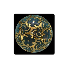 Sphere Orb Decoration 3d Square Magnet by Celenk