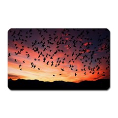 Sunset Dusk Silhouette Sky Birds Magnet (rectangular) by Celenk