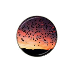 Sunset Dusk Silhouette Sky Birds Hat Clip Ball Marker (4 Pack)