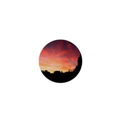 Sunset Silhouette Sun Sky Evening 1  Mini Magnets by Celenk