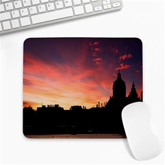 Sunset Silhouette Sun Sky Evening Large Mousepads by Celenk