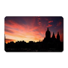 Sunset Silhouette Sun Sky Evening Magnet (rectangular) by Celenk