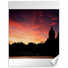 Sunset Silhouette Sun Sky Evening Canvas 12  X 16   by Celenk