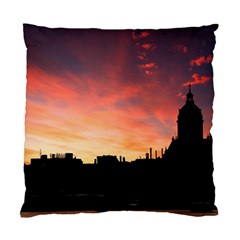 Sunset Silhouette Sun Sky Evening Standard Cushion Case (one Side) by Celenk