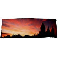 Sunset Silhouette Sun Sky Evening Body Pillow Case Dakimakura (two Sides) by Celenk