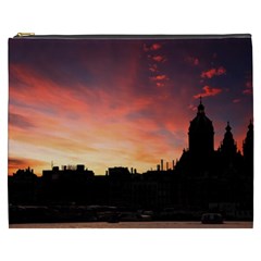 Sunset Silhouette Sun Sky Evening Cosmetic Bag (xxxl)  by Celenk