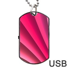 Wave Pattern Structure Texture Colorful Abstract Dog Tag Usb Flash (one Side) by Celenk