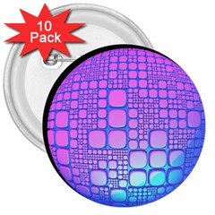 Sphere 3d Futuristic Geometric 3  Buttons (10 Pack)  by Celenk