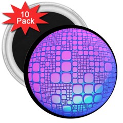 Sphere 3d Futuristic Geometric 3  Magnets (10 Pack)  by Celenk