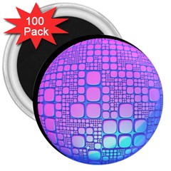 Sphere 3d Futuristic Geometric 3  Magnets (100 Pack) by Celenk