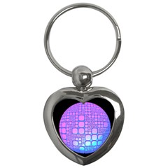 Sphere 3d Futuristic Geometric Key Chains (heart)  by Celenk