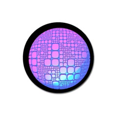 Sphere 3d Futuristic Geometric Magnet 3  (round) by Celenk