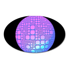 Sphere 3d Futuristic Geometric Oval Magnet by Celenk