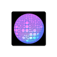 Sphere 3d Futuristic Geometric Square Magnet by Celenk